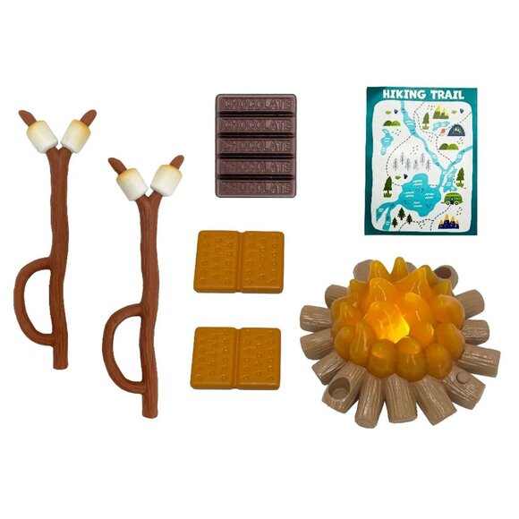 My Life As Light Up Fire Camping Set For 18-inch Doll 11 Piece Playset - Picture 1 of 10